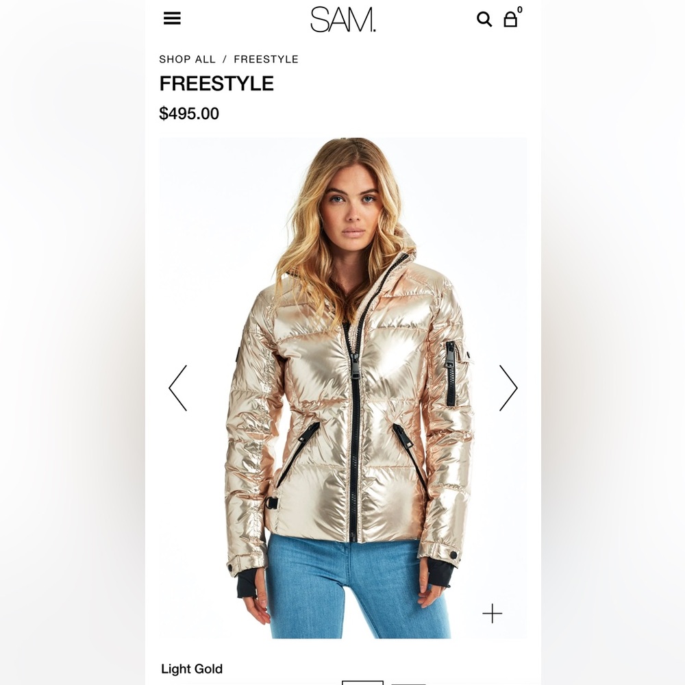 SAM Freestyle Water Resistant Down Puffer Coat NWT - Picture 3 of 12